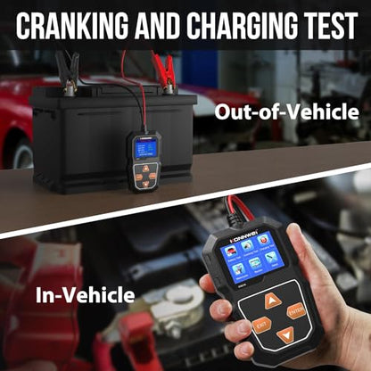 KW218 6V 12V Car Battery Tester 100-2000 CCA Automotive Battery Load Tester Alternator Tester Digital Auto Battery Analyzer Charging Cranking System Tester