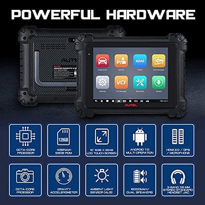 Autel MaxiSys MS909 Scanner, Motor TruSpeed Same as MS919 Ultra Diagnostic Tool, Up of MS908S PRO II, ECU Coding & Programming, 40+ Services, Topology 2.0, 3K+ Active Tests, FCA AutoAuth