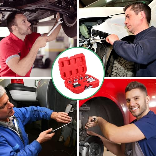 Strut Nut Hex Key Socket Kit for Shock-absorber Dismantling, Made of Sturdy Chrome-molybdenum Steel with Abs Storage Tool Box, for Automobile Repair Shops