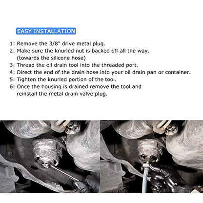 Oil Filter Drain Hose Tool for Toyota, Lexus, Scion 2.0L - 5.7L Engines