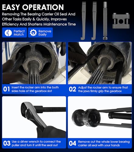 Yoursme Upgrade Lower Bearing Carrier Puller for Yamaha Johnson Evinrude Mercury Honda Mercruiser, Lower Bearing Puller with Adjustable Arms Fit for Most Gearcases 115hp and Above