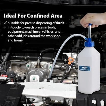 FIRSTINFO 1.05 Quart (1 Liter) Multi-Purpose Oil Transfer Pump | Made in Taiwan, Precise Fluid Dispensing in Tough-to-Reach Confined Spaces in Tools, Equipment, Machinery and Vehicles, A1122