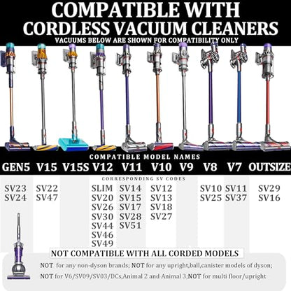 Attachments Kit for Dyson V15 V15s V9 V8 V11 V12 V10 V7 Gen5 Cordless Vacuum Cleaner,Compatible with Detect/Absolute/Outsize/Slim Accessories Replacement Brush Parts - size: AA:Hose Attachment Kit