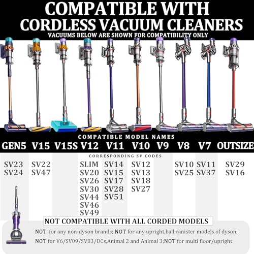 Fullclean Extension Hose and Crevice Tool Compatible with Dyson Gen5 V15 V15s V12 V11 V10 V7 V8 V9 Absolute Detect Torque Drive Cyclone Cordless Handheld Vacuum Cleaner - size: K:Extension Hose+Crevice Tool