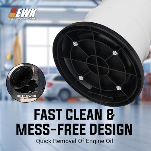 EWK 13.5L Heavy Duty Pneumatic Oil Extractor/Dispenser Pump, Fluid Vacuum Evacuator with Reinforced Tank, Oil Change Pump for Automotive Large Engines - size: 13.5L (With Reinforced Tank)