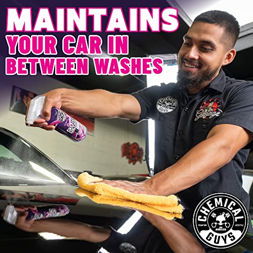 Chemical Guys, Synthetic Quick Detailer Spray, High Gloss & Slick, 16 oz | Spray-and-wipe detailer lifts dust, fingerprints and smudges while adding a streak-free synthetic-polymer gloss - size: 16 Fl Oz (Pack of 1)