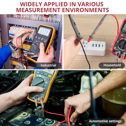 BINTA Multimeter Test Leads Kit for Home DIY, Electrical Test, Car Maintenance, Test Leads Kit with Replaceable Test Probes, Alligator Clips, Insulated Cap, Wrench CATIII 1000V 20A - style: 13PCS