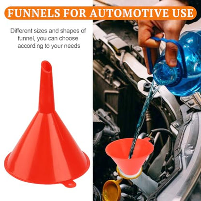 6 Pcs Automotive Funnels Set | Wide Mouth Fuel Funnels with Detachable Spout and Filter, Oil Funnel Kits for Filling Coolant, Engine Oil, Water, Gasoline