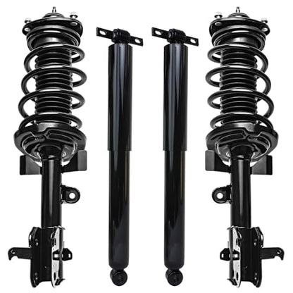 Detroit Axle - FWD Struts Shock Absorbers for 2013-2017 Honda Odyssey, 2 Front Struts w/Coil Spring 2 Rear Shocks Absorbers Suspension Kit 2014 2015 2016 Replacement - size: 4A47219/Shock Kit
