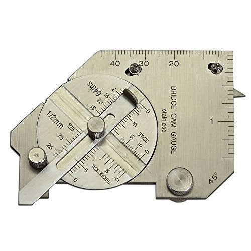 RIVERWELD Bridge Cam Gauge Test Ulnar High-Low Misalignment | Checks Depth of Undercut Pitting Fillet Weld Length Throat Size Angle of Preparation - style: bridge cam gage