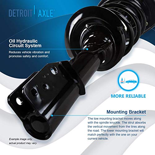 Detroit Axle - Rear 4pc Struts Kit for Chevrolet Impala Monte Carlo Oldsmobile Intrigue,2 Struts with Coil Spring 2 Stabilizer Sway Bar End Links Replacement Quick Install Ready Struts Shocks Assembly - size: 4QS2400004/Sway Kit
