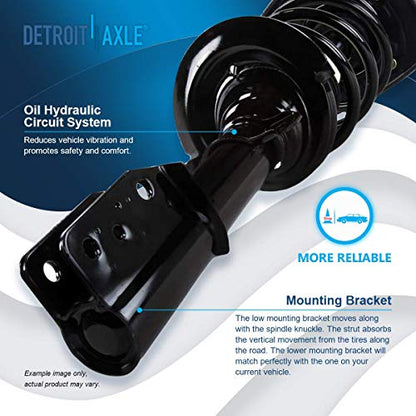 Detroit Axle - Rear 4pc Struts Kit for Chevrolet Impala Monte Carlo Oldsmobile Intrigue,2 Struts with Coil Spring 2 Stabilizer Sway Bar End Links Replacement Quick Install Ready Struts Shocks Assembly - size: 4QS2400004/Sway Kit