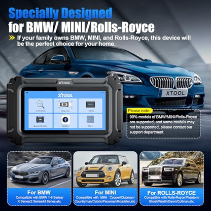 XTOOL IP500 for BMW OBD2 Scanner, Full Systems Bidirectional Scan Tool | Fit for BMW/MiNi/RR, ECU/Offline Coding, Battery Registration Tool, All Services-Injector Coding/BMS/ABS,Lifetime Free Update