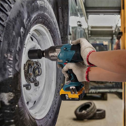 1100 ft-lbs(1500Nm) maximum torque, 20V 1/2 inch cordless impact wrench-brushless, 4-speed adjustment, automatic start and stop.(Host only/Without battery). - size: 1/2 1500Nm
