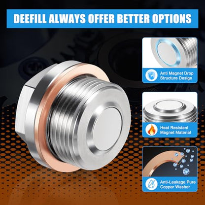 M20x1.5 Engine Oil Drain Plug Stainless Fit for Subaru 98-13 Forester, 93-14 Impreza, 90-19 Legacy, 08-14 Tribeca, 13-21 WRX STI, Stainless Steel Magnetic Oil Pan Drain Plug - size: M20 x 1.5