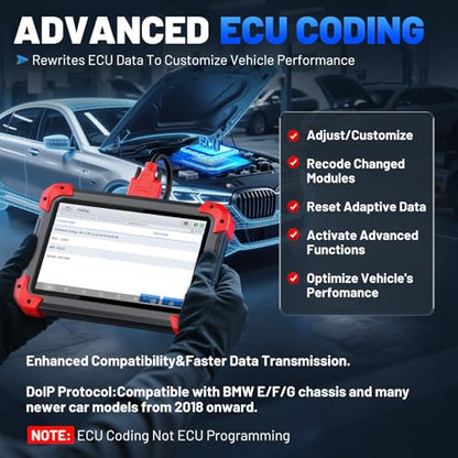 XTOOL D7X OBD2 Scanner Diagnostic Tool, 3-Year Updates, Ai-Assisted Bidirectional Scan Tool with 36+Resets, 4000+Active Test, Full System Car Scanner for ABS, Throttle, ECU Coding, FCA,CAN FD