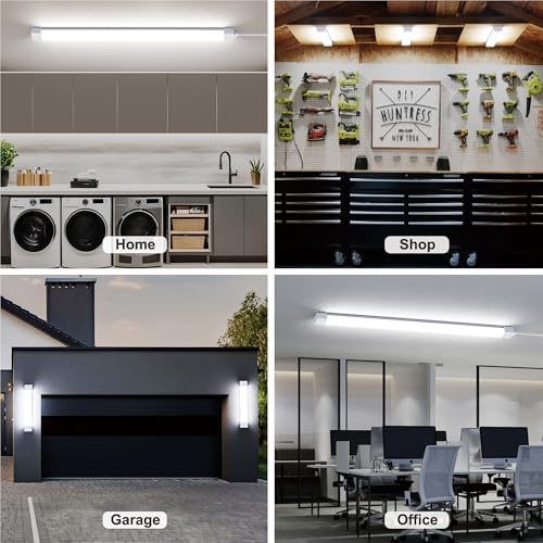 LED Tube Light Fixture with Plug Under Cabinet Lighting Dimming and Color With Remote wireless wall switch 24 inch 18W 1800LM 3000-6500K adjustable LED Tube Light Fixture for Cabinet Closet Office - size: 24 inch