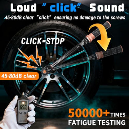 Torque Wrench 1/2-Inch Drive Dual Range Scales 10-170 Ft-Lb/13.56-230.5Nm | ±3% Precision, 72 tooth Dual-direction Torque Wrenches for Moto, Car, Truck Maintenance - size: 【1/2-Inch DR.10-170 FT.LB】