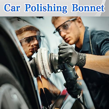 Buffing Bonnets Kit - 12pcs Polishing Bonnets for 9-10 Inch Orbital Buffer Polisher - color: 9-10inch-12pcs 4colors