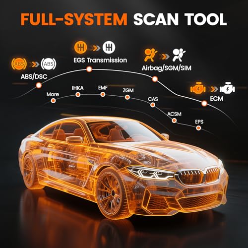 ANCEL BM700 PRO Fit for BMW Scanner - Battery Registration Tool, Code Reader for BMW/Mini/RR, Advanced OBD2 Scanner Auto V-I-N, Full System Diagnostic for BMW Scan Tool with All Reset Services (Red) - color: BM700 Pro Red