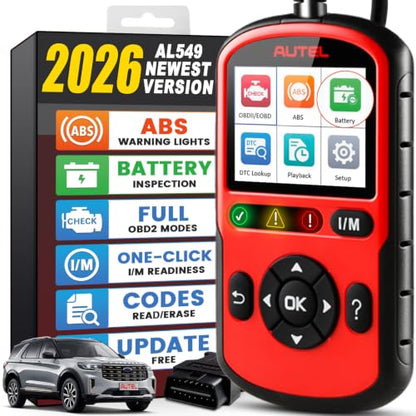 Autel OBD2 Scanner Autolink AL549, Car Code Reader for Check Engine Light, OBD2 Scan Tool for Read & Clear Fault Codes, ABS & Battery Test & Live Data, OBDII Diagnostic Tool for 1996+Cars and Trucks