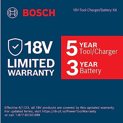 Bosch GDS18V-330CB25 18V Brushless Connected-Ready 1/2 In. Mid-Torque Impact Wrench Kit with Friction Ring and Thru-Hole and (2) CORE18V® 4 Ah Advanced Power Batteries - style: w/ (2) 18V 4 Ah Batteries