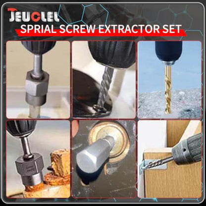 40PCS Bolt & Screw Extractor Set, Left Hand Cobalt Drill Bit Kit | Broken Stripped Screw Removal Tool, Multi-Spline Stripped, Damaged, Frozen, Studs, Rusted, Rounded-Off Bolts, Nuts Screws
