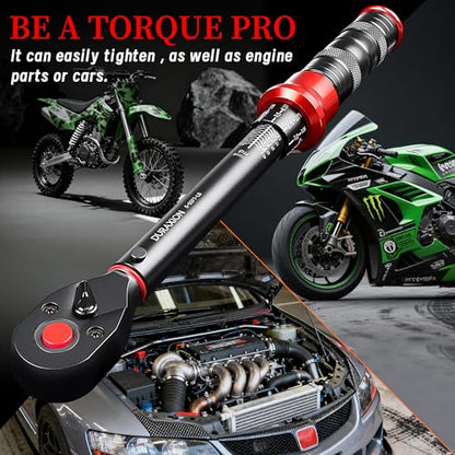 3/8-Inch Drive Torque Wrench 5-50ft.lb/6.8-67Nm, ±3% Precision Dual Direction Torque Wrenches with 72-Tooth Dual Range Scales - size: 3/8" DR.『5-50 FT.LB』