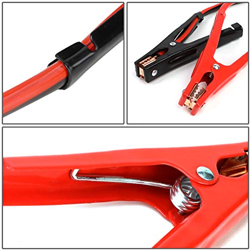 Auto Dynasty Heavy Duty 25 Feet 4 Gauge Booster Cable Power Jumper 500 AMP Emergency Battery Start Car/Motorcycle - size: 25Ft / 4-Gauge