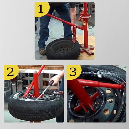 Manual Tire Changer for 4" to 21" Tires Portable Hand Bead Breaker Mounting Tool Car Tire Changing Tool for Small Auto Shop