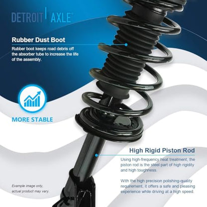 Detroit Axle - 6pc Struts Shocks Kit for Ford 2007-2010 Edge Lincoln MKX, Front Struts with Coil Spring Assembly Sway Bar End Links Rear Shock Absorbers 2008 2009 Replacement Suspension Kit - size: 6AQS47998/Shock Kit