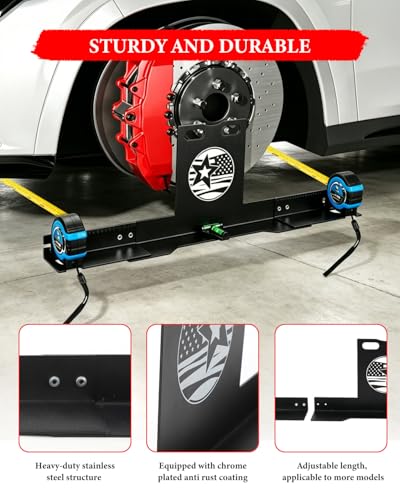 Wheel Alignment Tool Plates Kit for Home DIYers, Quick Front-End Toe Check | Without Removing Calipers, 2 Tape Measure, Detachable Automotive Alignment Tool for Most Cars, SUVs, Trucks, Jeeps & UTV/ATV