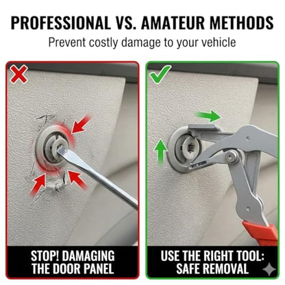 Car Clip Pliers, 2026 New Professional Auto Clip Removal Pliers | Panel Clip Removal Tool for Auto Door Panel, Upholstery & Dashboard, Universal Fastener Remover for Most Vehicles