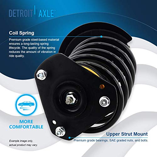 Detroit Axle - Front Struts for 2004-2008 Pontiac Grand Prix [with 16'' 17'' 18" Wheels] Complete 2 Struts with Coil Spring 2005 2006 2007 Replacement Quick Install Ready Struts Shocks Assembly - size: 172177 x2/PAIR