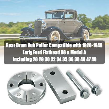 Rear Drum Hub Puller Compatible with 1928-1948 Early Ford Flathead V8 & Model A 28 29 30 32 34 35 36 38 40 47 48