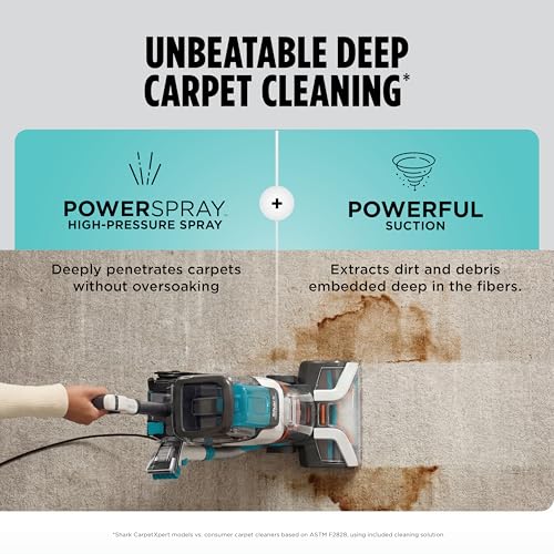 Shark CarpetXpert | Upright Carpet, Area Rug & Upholstery Cleaner | Carpet Shampooer with StainStriker Handheld Tough Stain Eliminator | Removes Tough Stains & Odors | 3 Cleaning Tools | White | EX201 - style: CarpetXpert + StainStriker
