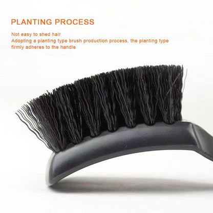 Carpet & Floor Mat Cleaning Brush - 2pcs Black Scrub Brush w/ Wheel Brush for Car Interior & Tires - color: 2pcs Black
