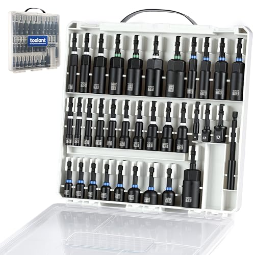 toolant Magnetic Nut Driver Set 34 Piece, Impact Driver Bit Set, Deep Nut Driver, Impact Socket Adapters, Wing Nut Driver, Tough Gift Case - style: 34pcs assorted