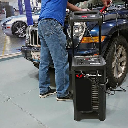 Schumacher Electric Wheeled Automatic 6A Car Battery Charger and 275A Engine Starter, 6-in-1 Solution, Maintainer, 40A Boost, for 6V/12V Power Sport, Automotive, and Marine Batteries, SC1326 - style: 125/275A