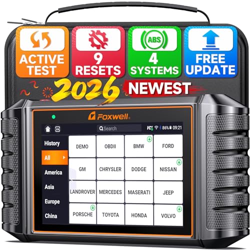 2026 FOXWELL NT716 Bidirectional OBD2 Scanner, 4-System Diagnostic Tool for ABS, SRS, Transmission & Engine, 9 Reset, ABS Bleeding, AutoVIN, Live Data, Upgraded from NT6X4, Lifetime Free Updates,Black