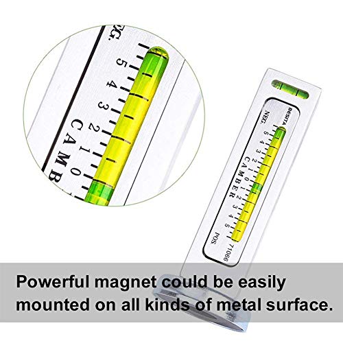 Adjustable Magnetic Gauge Tool Camber Alignment Tool Strut Wheel Alignment Tool for Truck Car RV Tire Repair(1pcs)