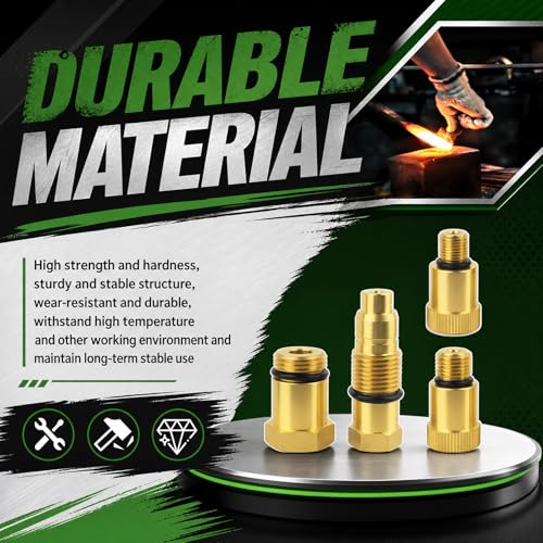 4PCS Compression Tester Automotive Adapter,Thickened O-Ring Airtight Seal Cylinder Compression Tester Adapter,Anti-Rust Spark Plug Testers Adaper for Gas Engine,Motorcycle