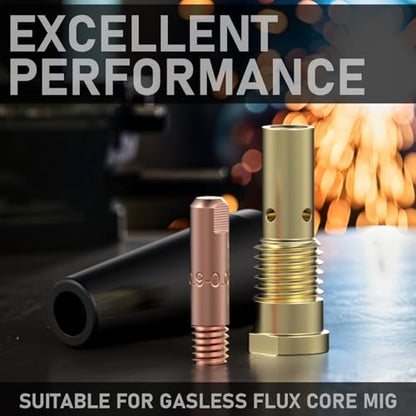 YESWELDER Flux Core Welding Torch Accessories Kit 24Pcs | compatibility with 14AK welding gun, straightforward replacement, easy setup - size: .035" 24pcs Kit