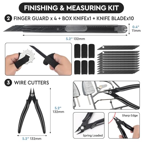 3D Printer Tools Kit Essential, 3D Printing Tools Kit, 3D Printer Accessories with 50Pcs (Deburring Tool, Wire Cutter, Drill, Scraper..) for Remove, Smoothing, Finishing, Deburring, Craving, Drilling - style: 3D Printer Tools Kit Essential