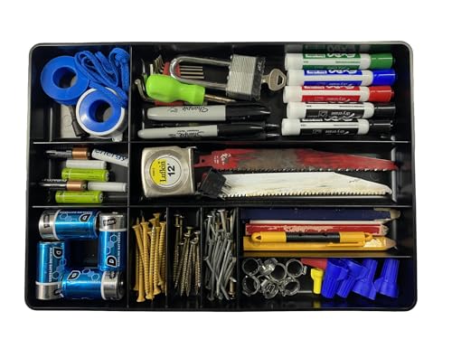 Protoco Tool Box Organization Plastic Tray with 10 Compartment, 16-Inch x 11-Inch x 1.5-Inch, Green - color: Green