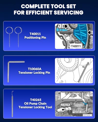 DPTOOL Engine Timing Tool Kit for VAG 1.8 2.0 TSI/TFSI EA888 T10352 T40196 T40271 T10368 T10354 with T10355 - size: 19PC Large Kit