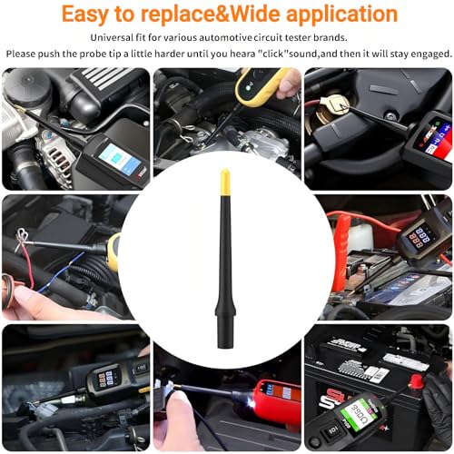 2 Pack Probe Tips 4Mm Banana Jack 3 Probe Accessories for Circuit Probe Kit | Compatible with Autel & other automotive circuit testers, for vehicle electrical system diagnosis