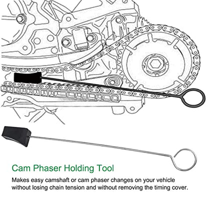 Engines Repair Tools Kit-Valve Spring Compressor Tool, Crankshaft Positioning Tool, Cam Phaser Holding Tool, Timing Chain Locking Wedge Tool, Crankshaft Pulley Bolt for Ford 4.6L 5.4L 6.8L 3V Engines