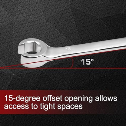 Flare Nut Wrench 16mm x 18mm Double Open End 45 Steel Metric Brake Line Wrenches 15-Degree Offset Design for Removing and Onstalling Nuts in Automotive, Plumbing, and Industrial Applications - size: 16*18mm