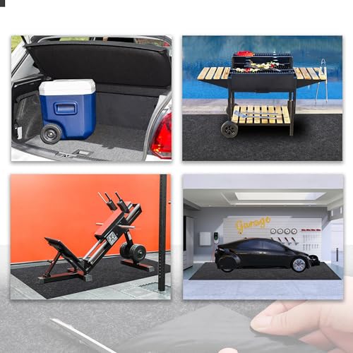 2 Pcs 59 x 30 Inch Oil Spill Mat for Driveway Garage Under Car Leaks Absorbent Oil Pad, Black Polyester Mat Garage Floor Protecting with Waterproof Backing, Reusable, Washable, Non Slip - size: 2PACK 59x30 Inch
